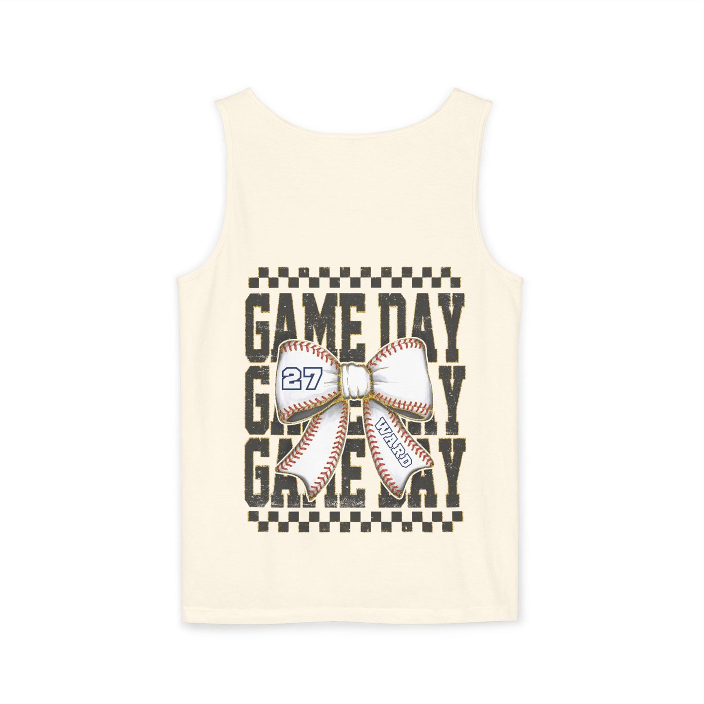 Personalized Game Day Bow Garment-Dyed Tank