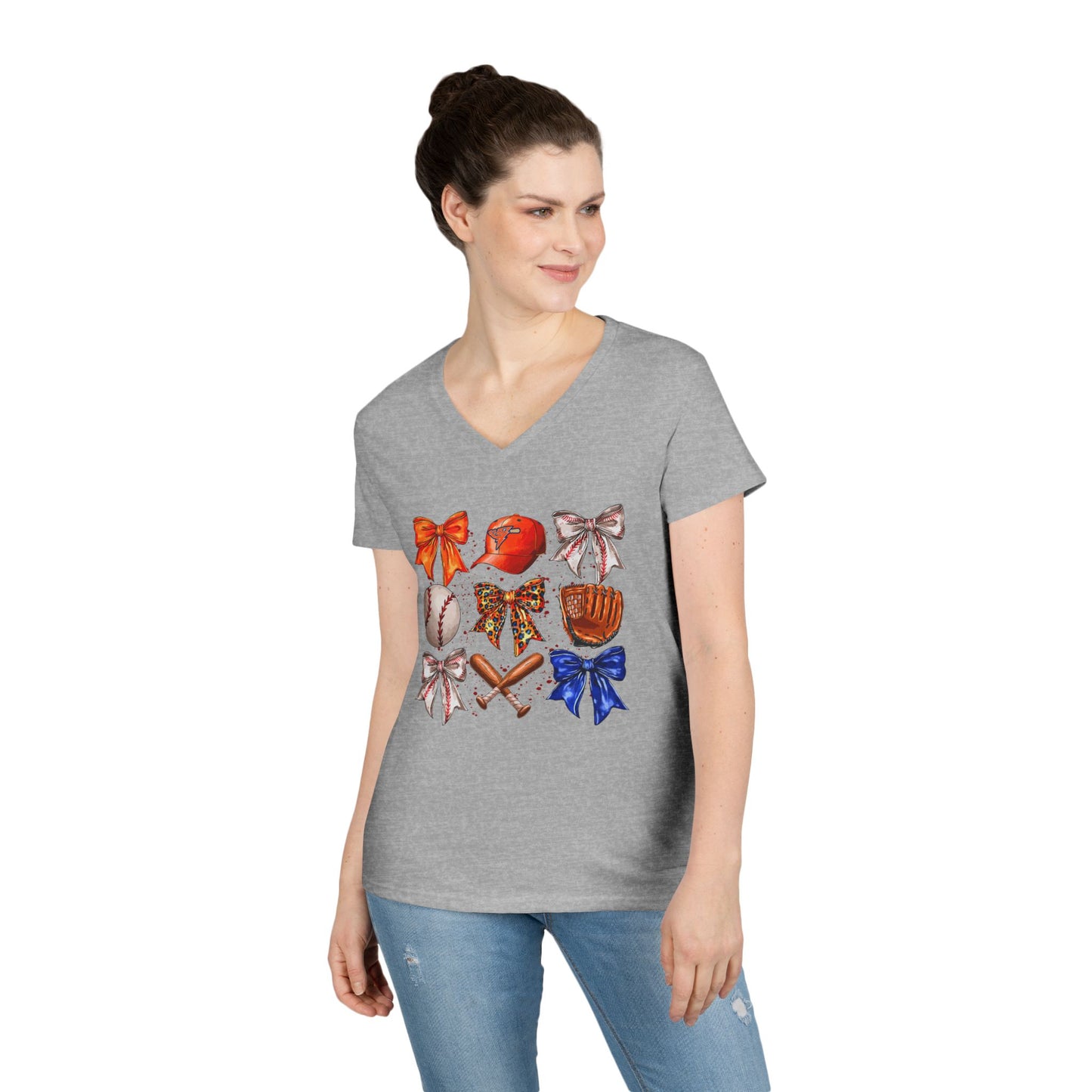 Women's Bolts + Bows V-Neck