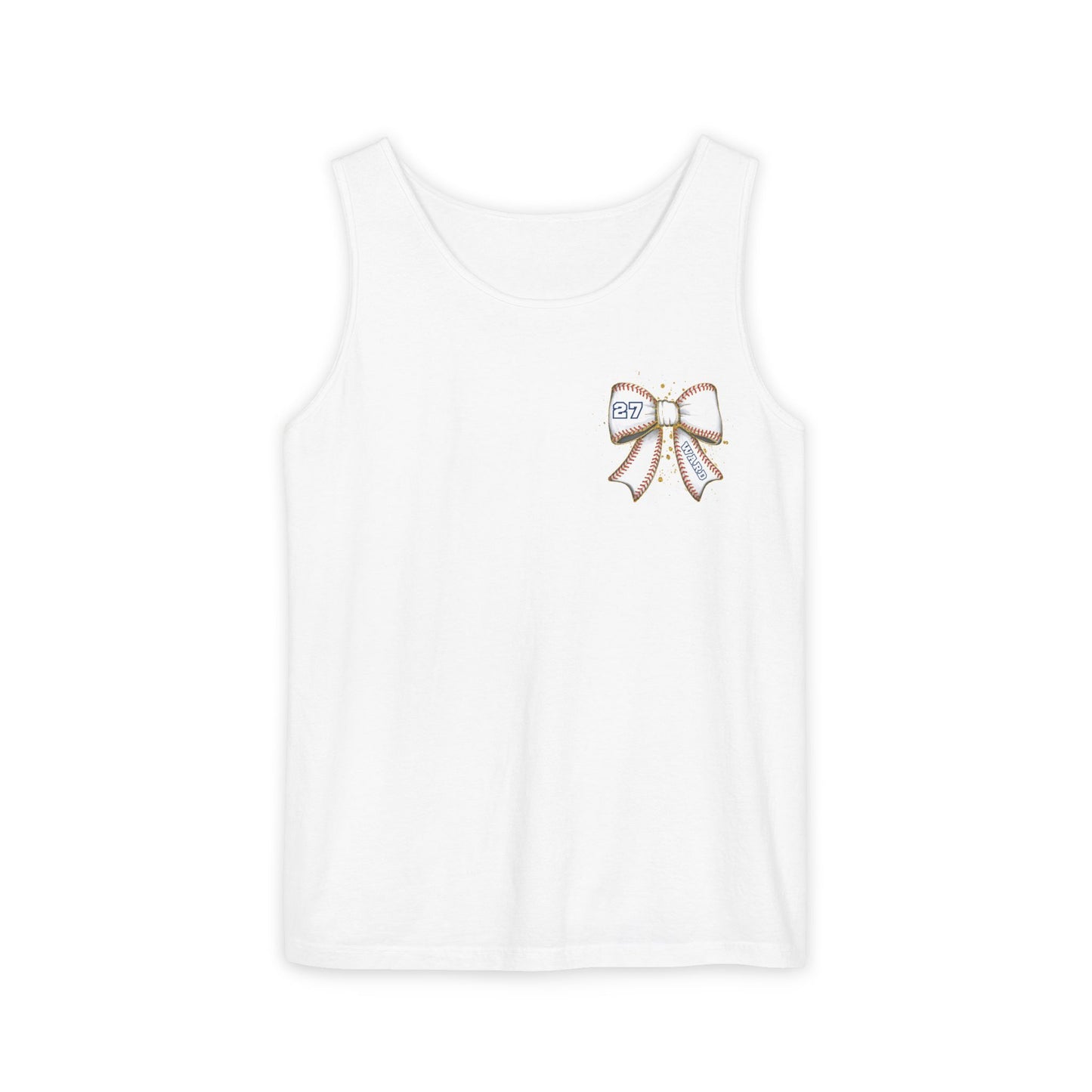 Personalized Game Day Bow Garment-Dyed Tank