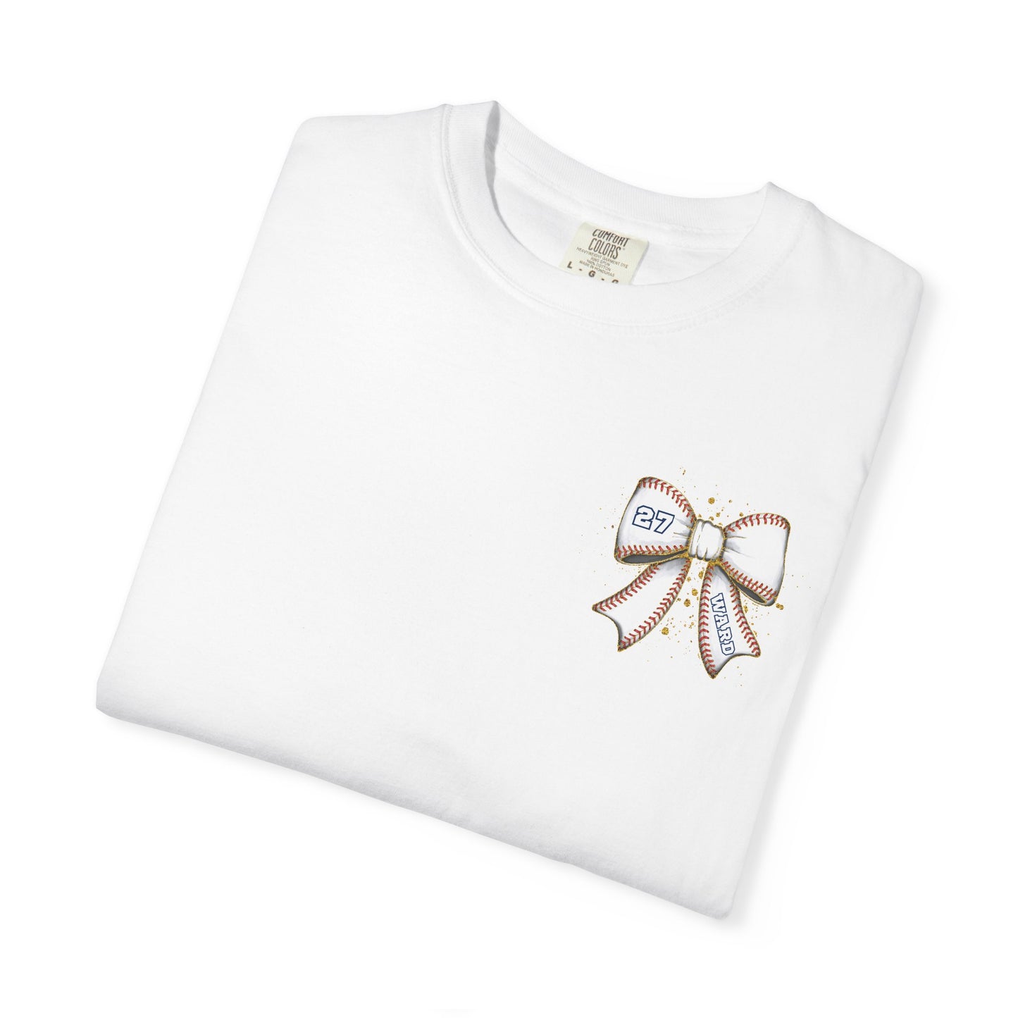 Personalized Game Day Bow Garment-Dyed Tee