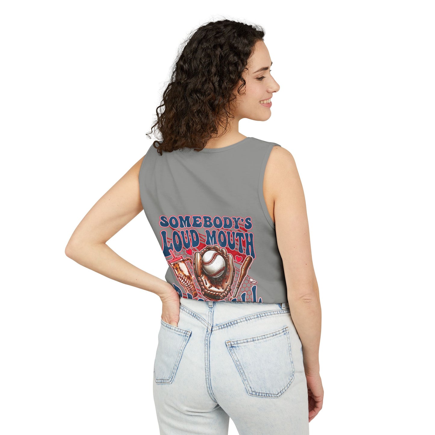 Personalized Loud Mouth Mama Garment-Dyed Tank