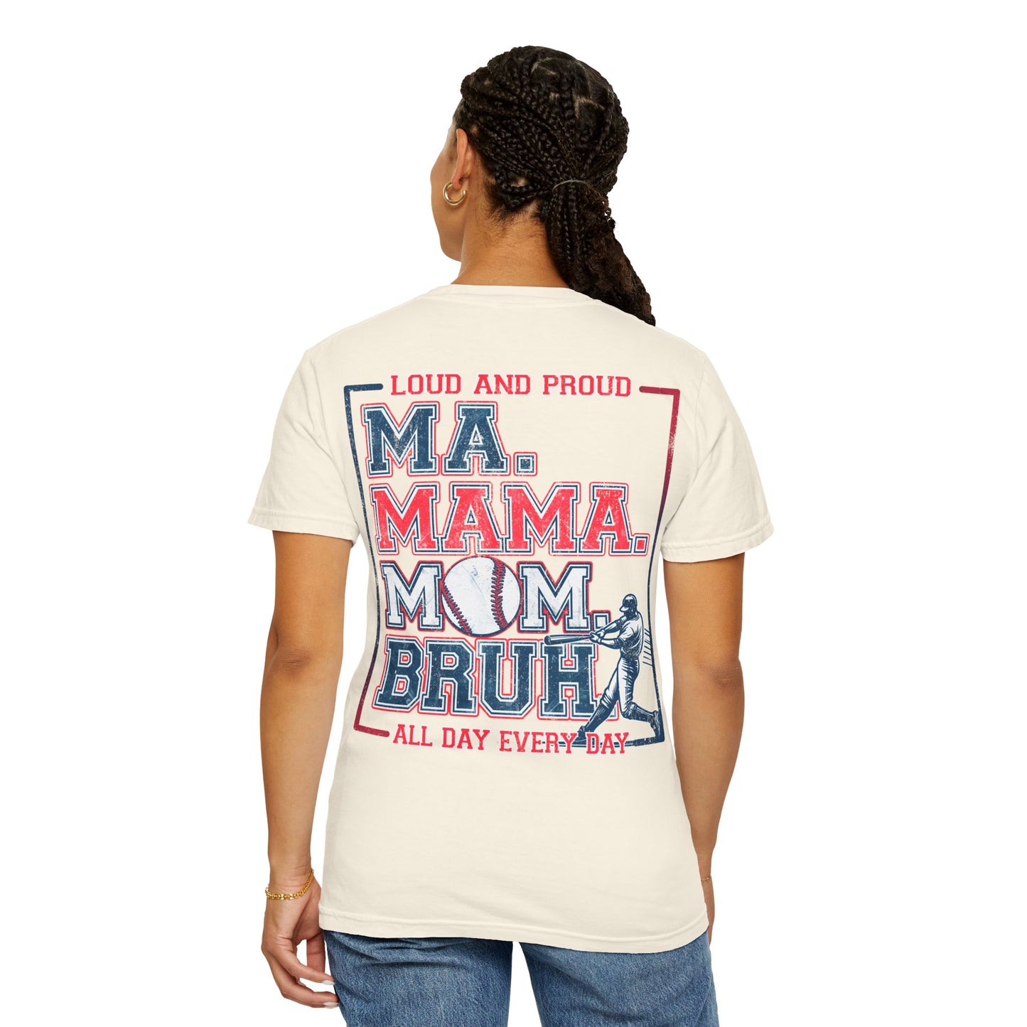 Personalized Baseball Mom Garment-Dyed Tee