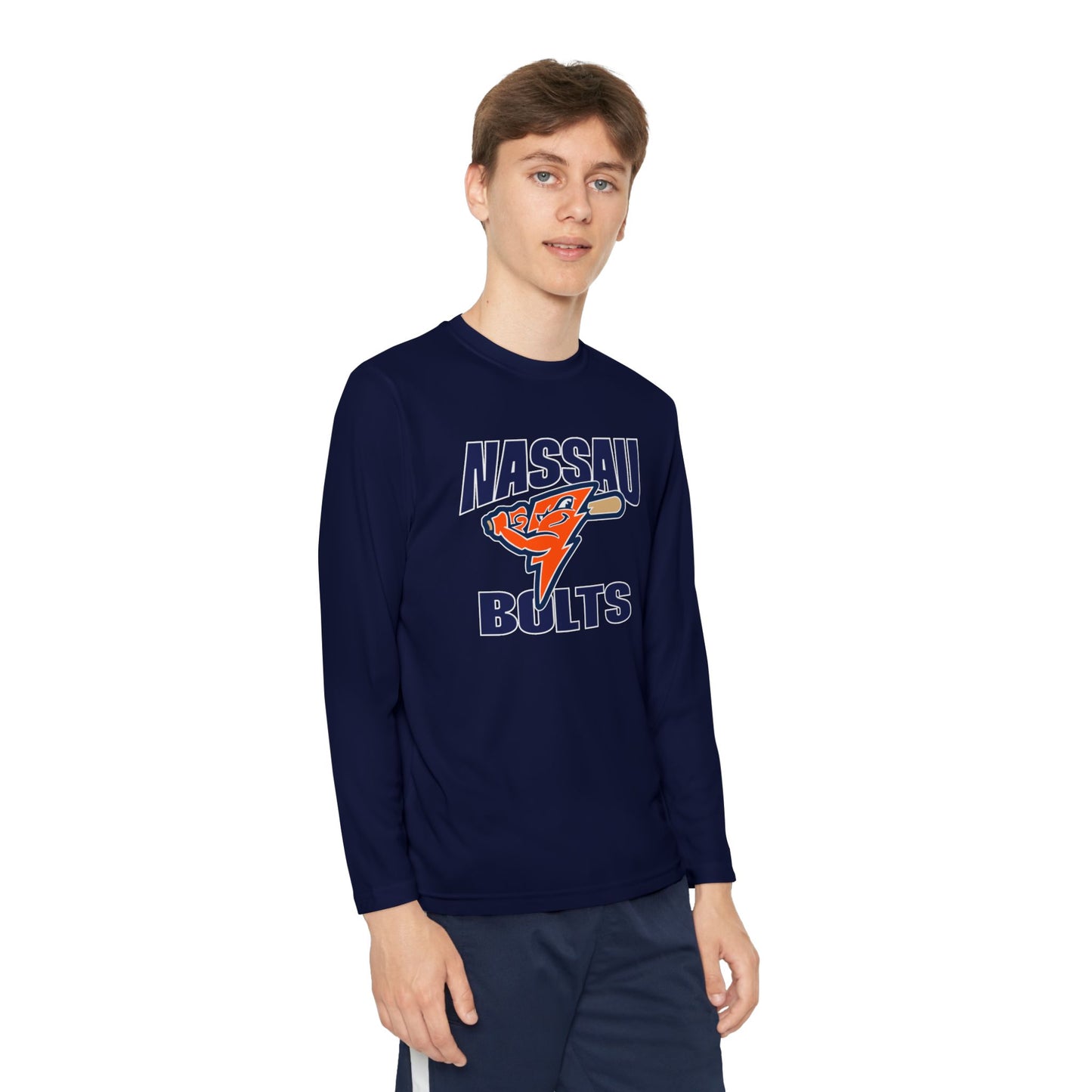 Personalized Bolts Youth Long Sleeve Dri-Fit Tee