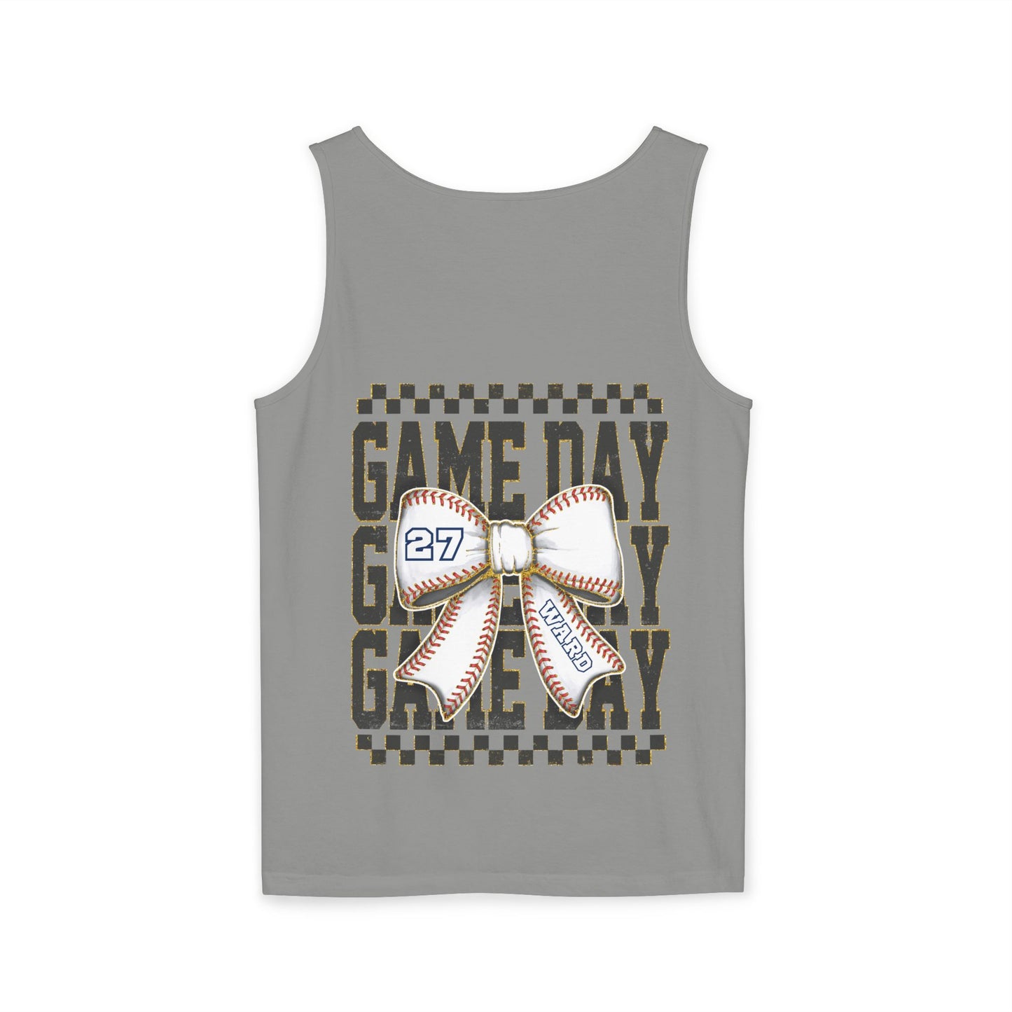 Personalized Game Day Bow Garment-Dyed Tank