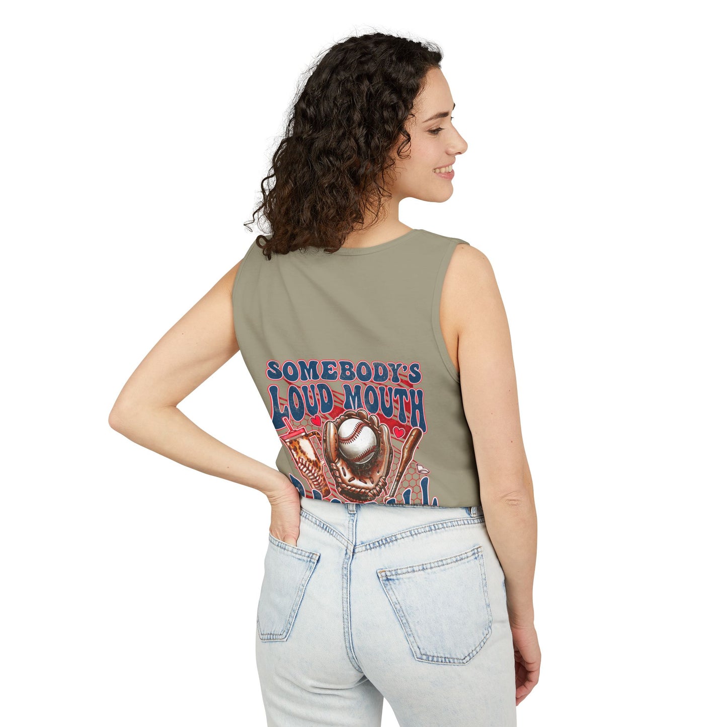 Personalized Loud Mouth Mama Garment-Dyed Tank