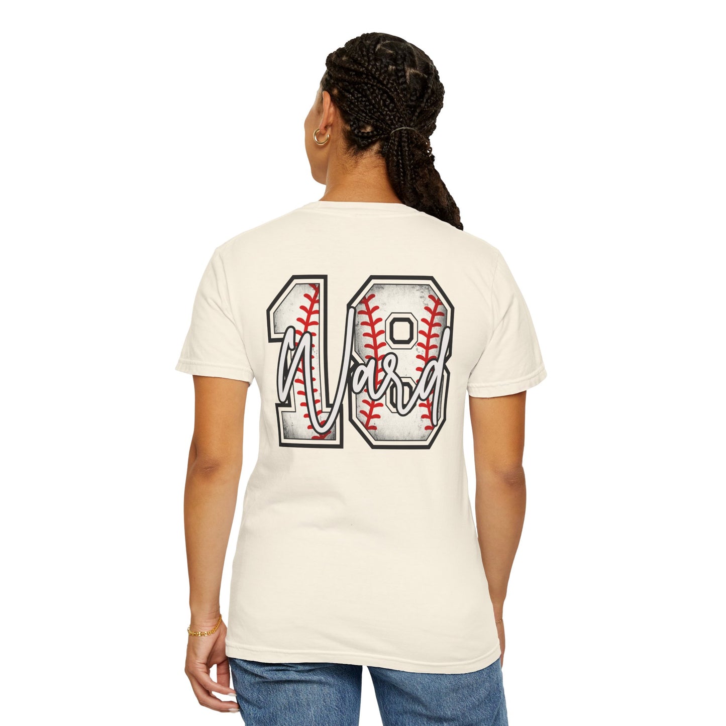 Personalized Vintage Baseball Mama Garment-Dyed Tee