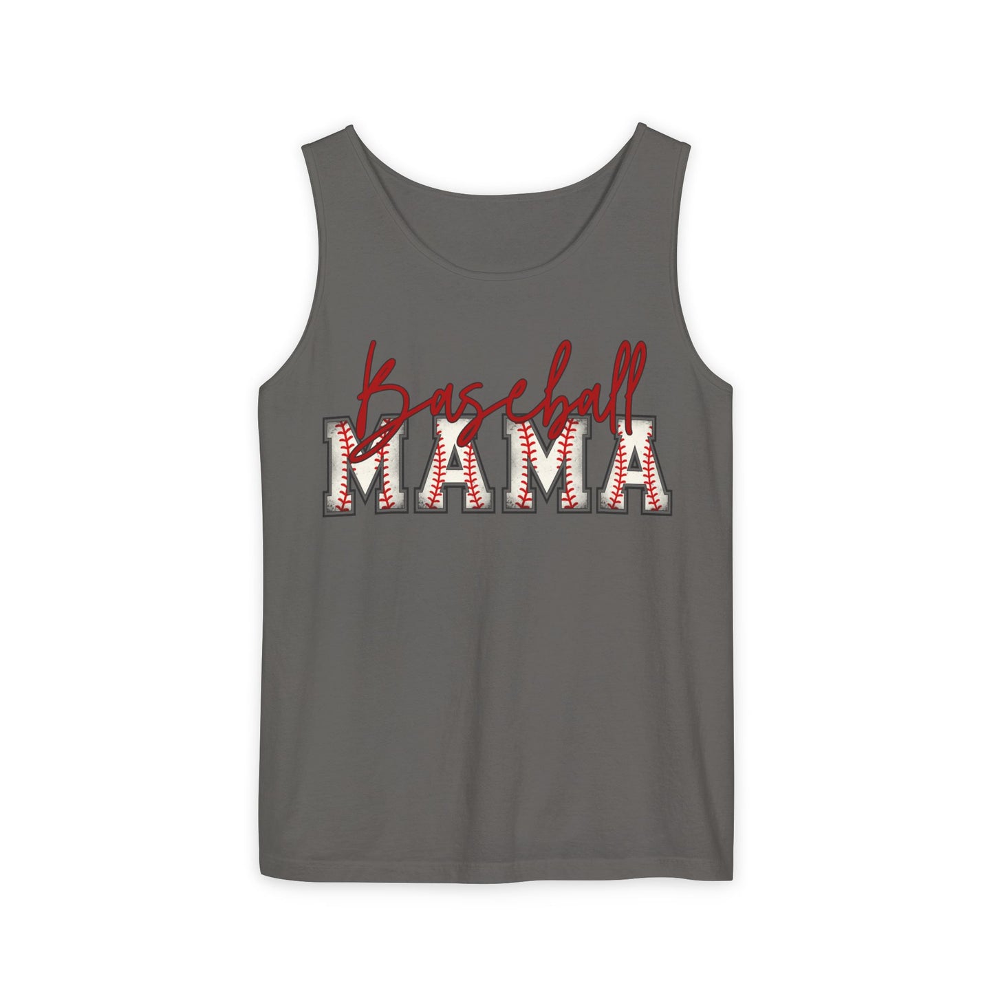 Personalized Vintage Baseball Mama Garment-Dyed Tank