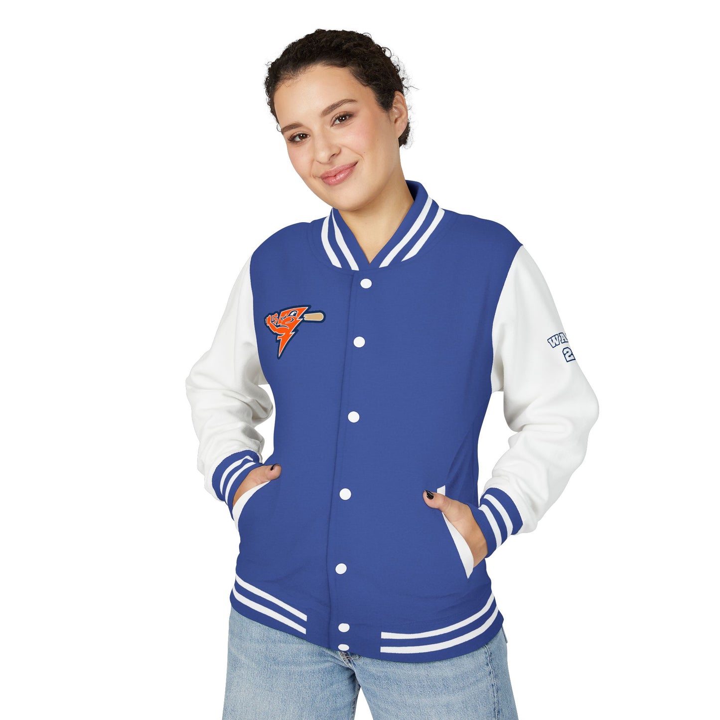 Personalized Bolts Adult Letterman Jacket