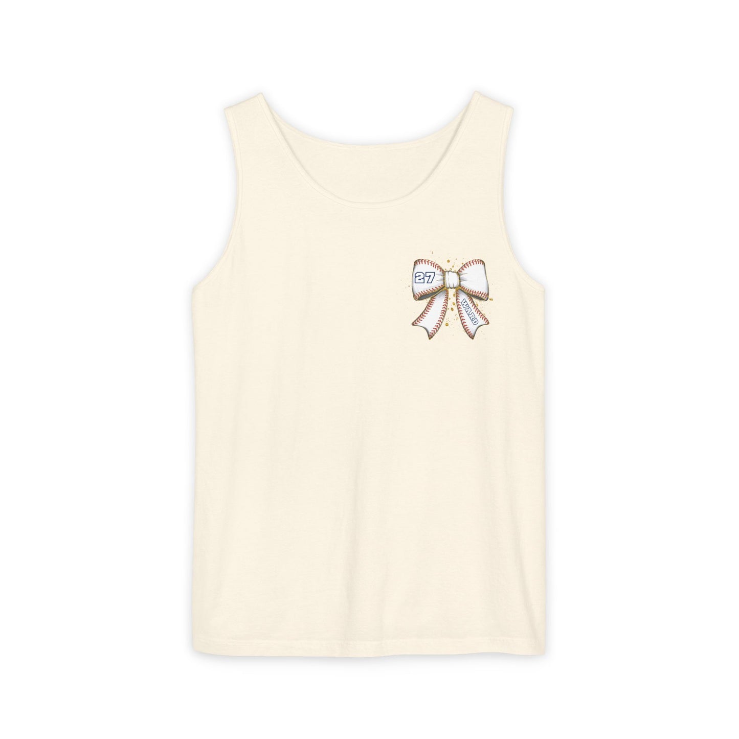 Personalized Game Day Bow Garment-Dyed Tank