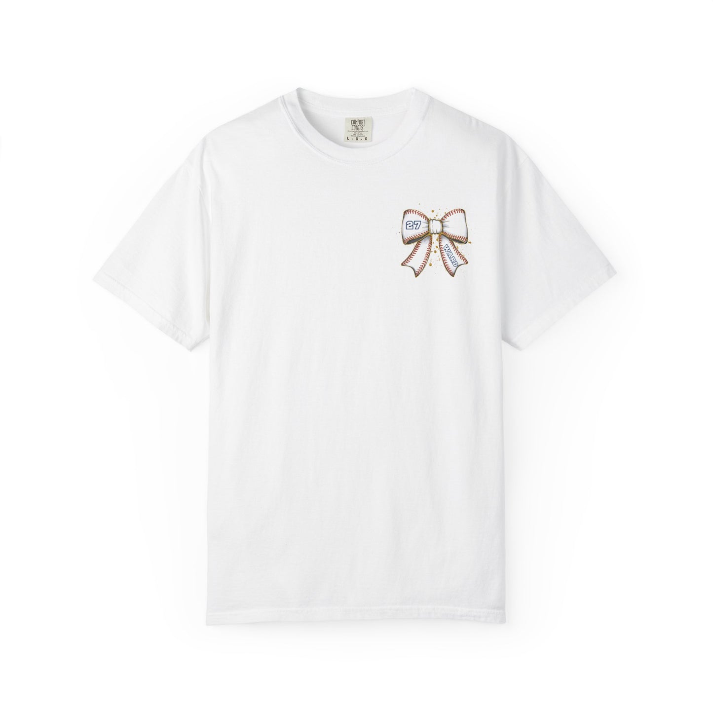 Personalized Game Day Bow Garment-Dyed Tee