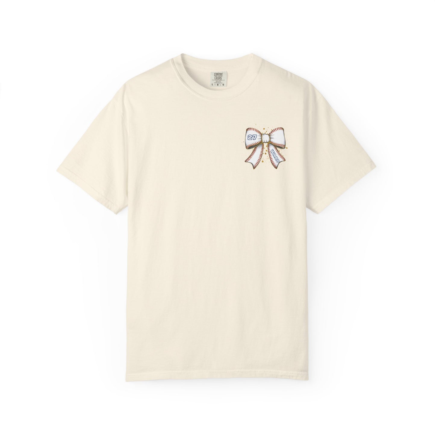 Personalized Game Day Bow Garment-Dyed Tee