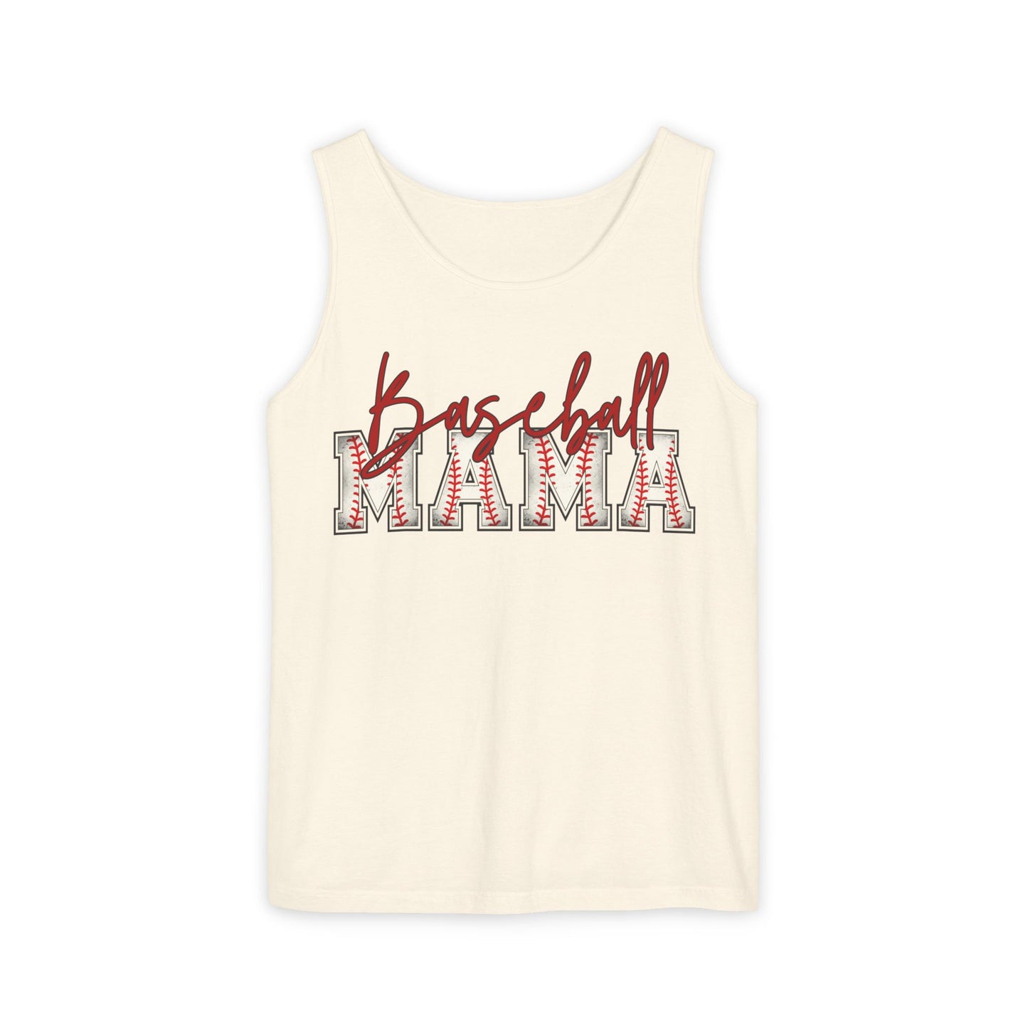 Personalized Vintage Baseball Mama Garment-Dyed Tank