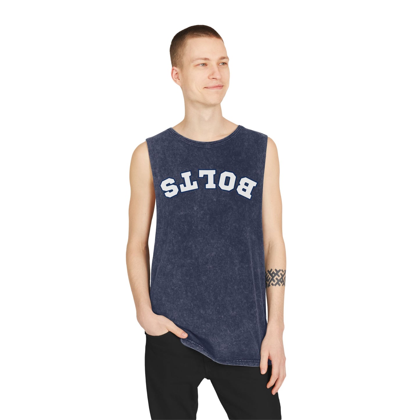 Personalized Stonewash Bolts Tank Top