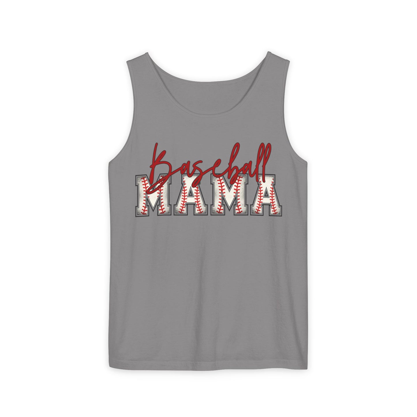 Personalized Vintage Baseball Mama Garment-Dyed Tank
