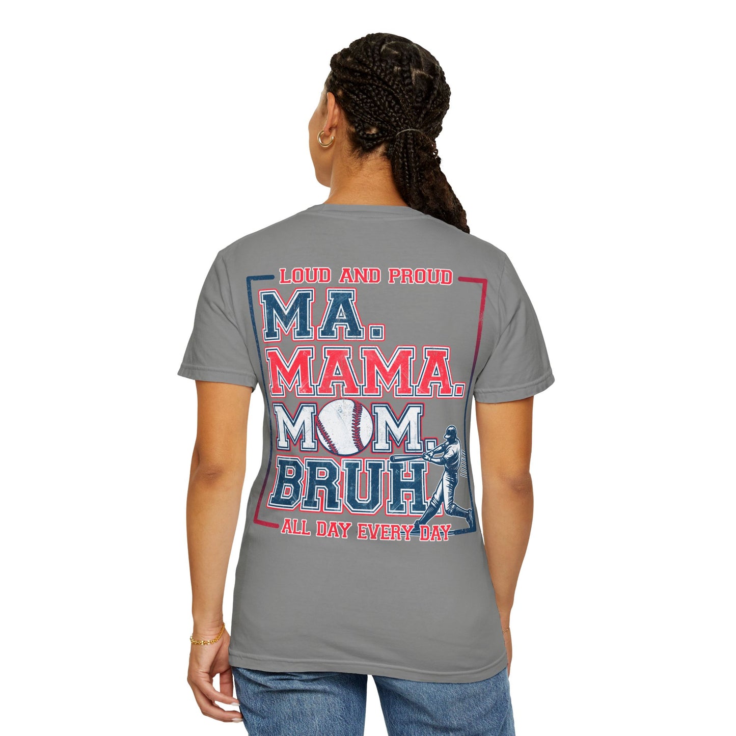 Personalized Baseball Mom Garment-Dyed Tee
