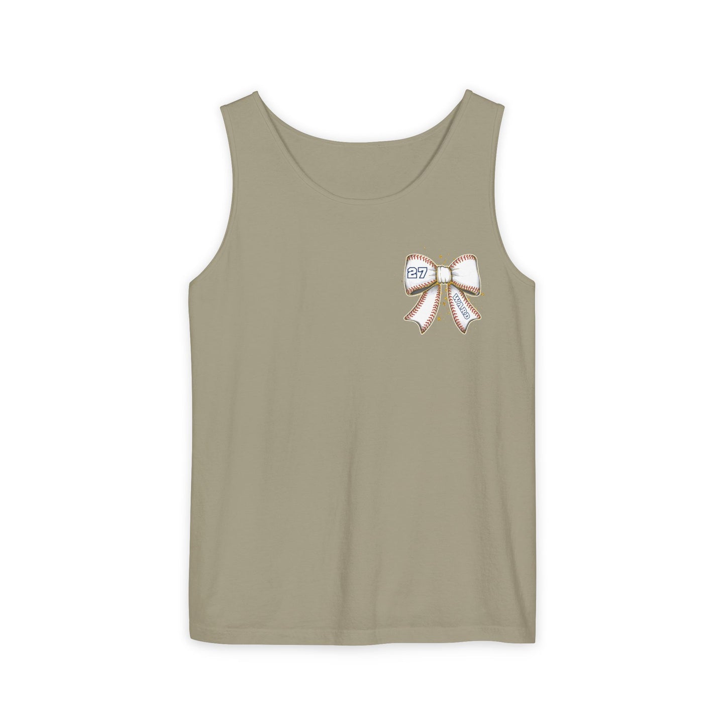 Personalized Game Day Bow Garment-Dyed Tank