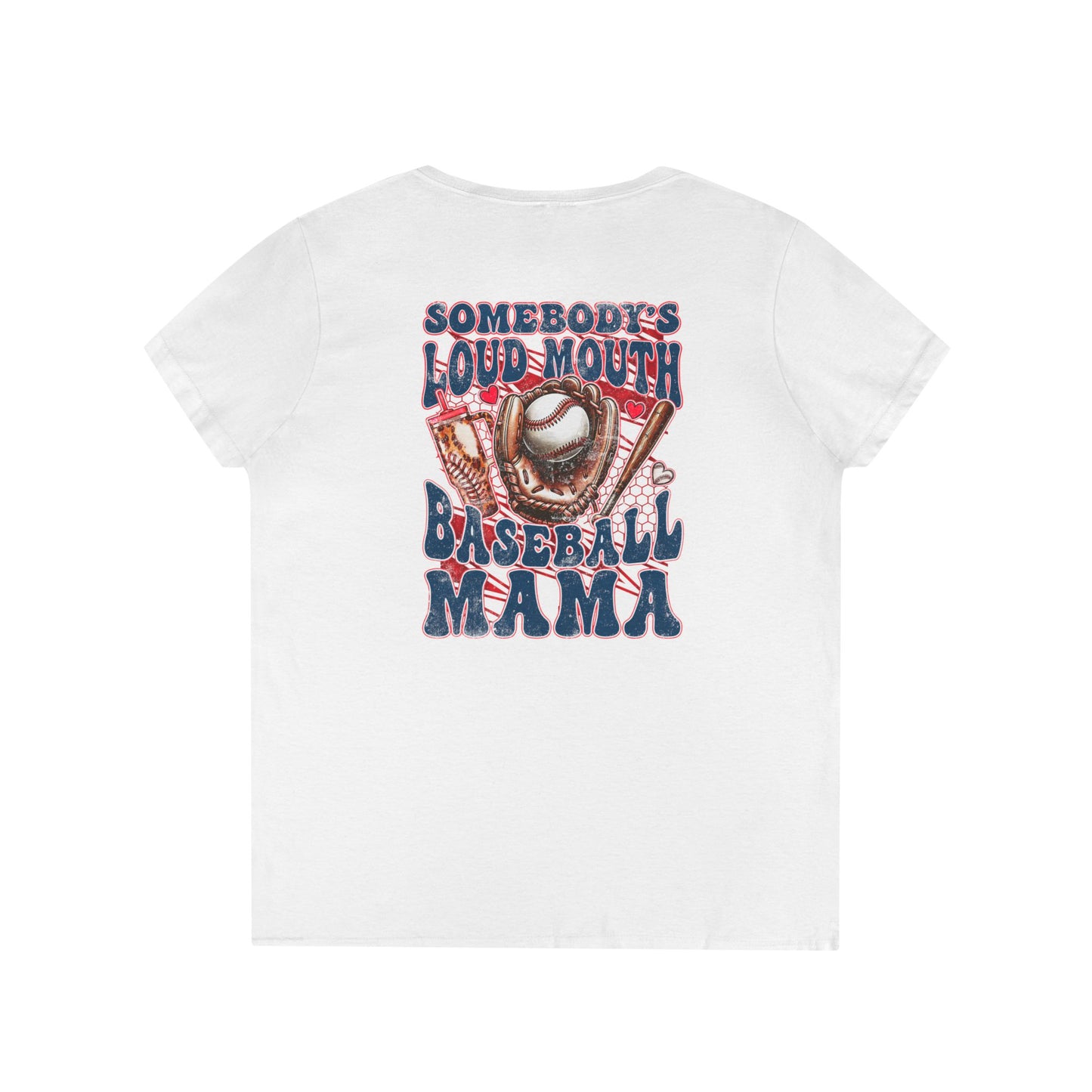Personalized Loud Mouth Mama V-Neck Tee