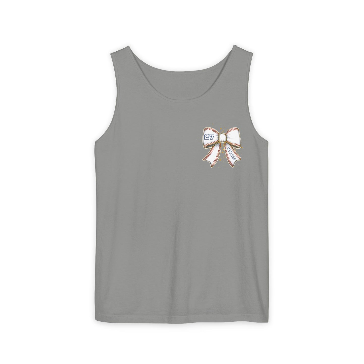 Personalized Game Day Bow Garment-Dyed Tank