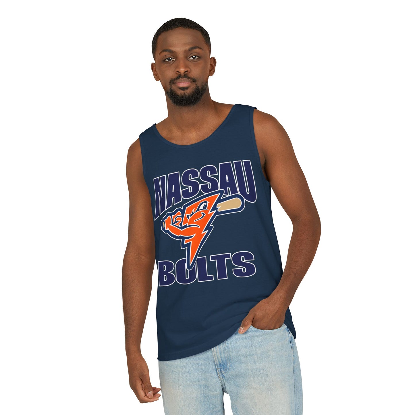 Bolts Adult Garment-Dyed Tank Top