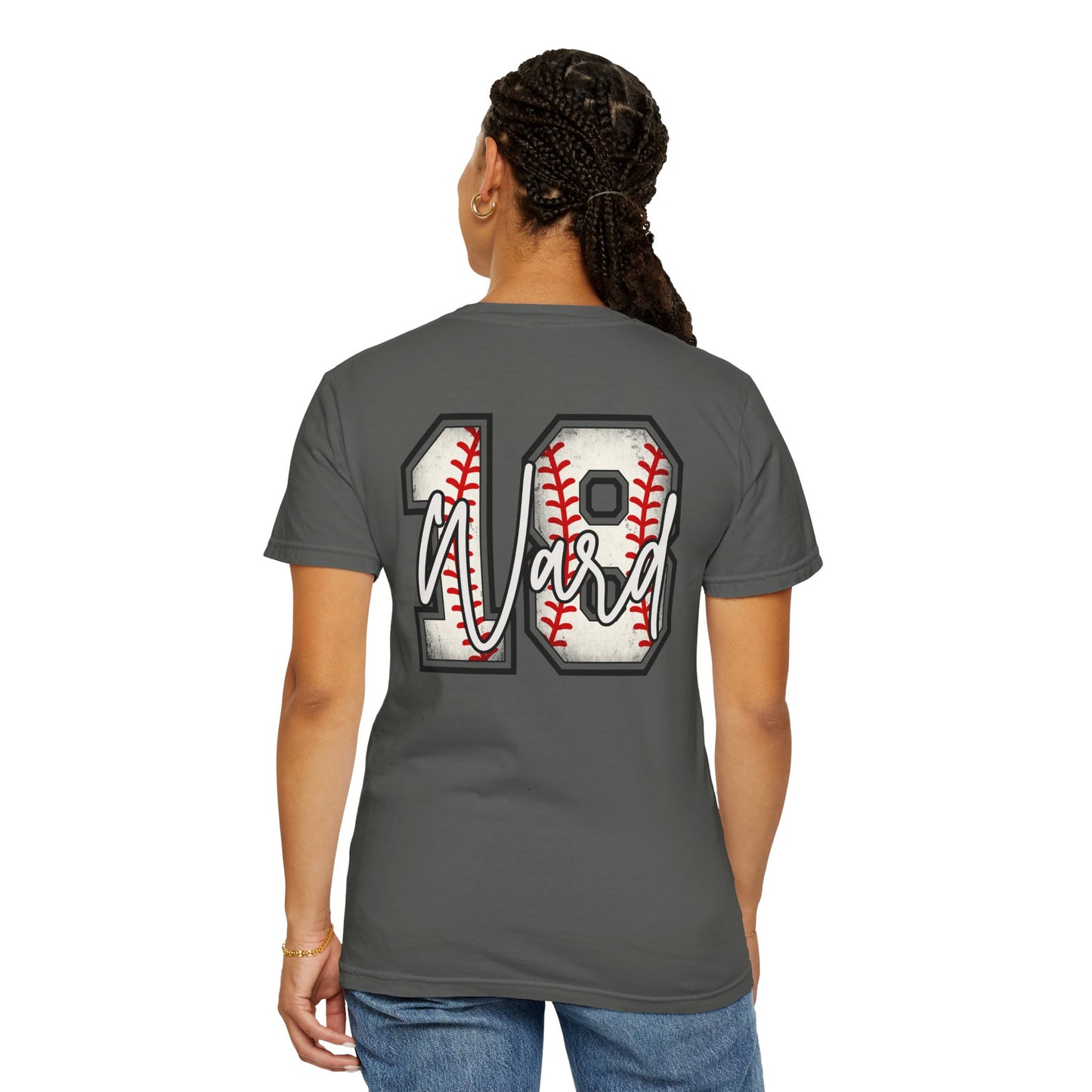 Personalized Vintage Baseball Mama Garment-Dyed Tee