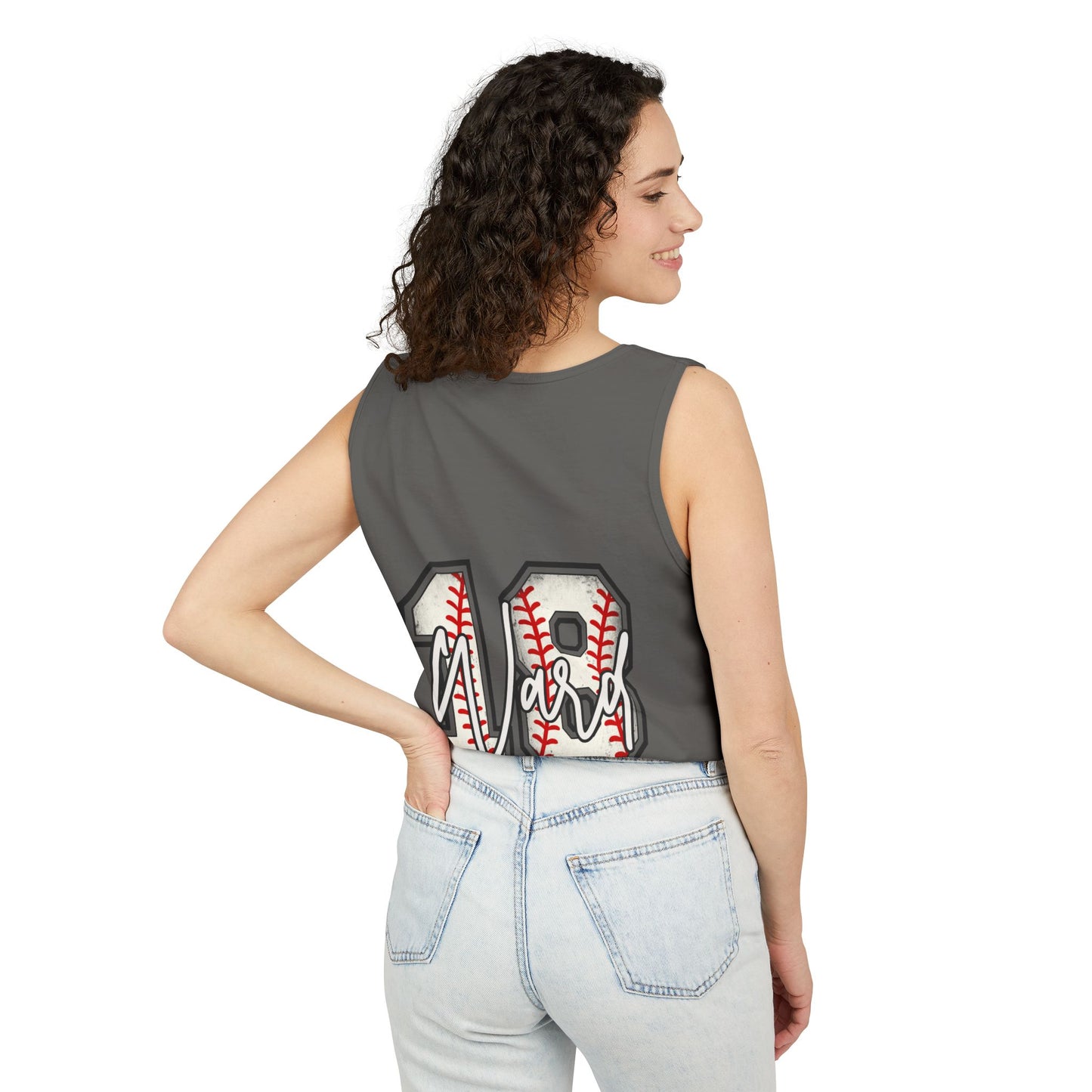 Personalized Vintage Baseball Mama Garment-Dyed Tank