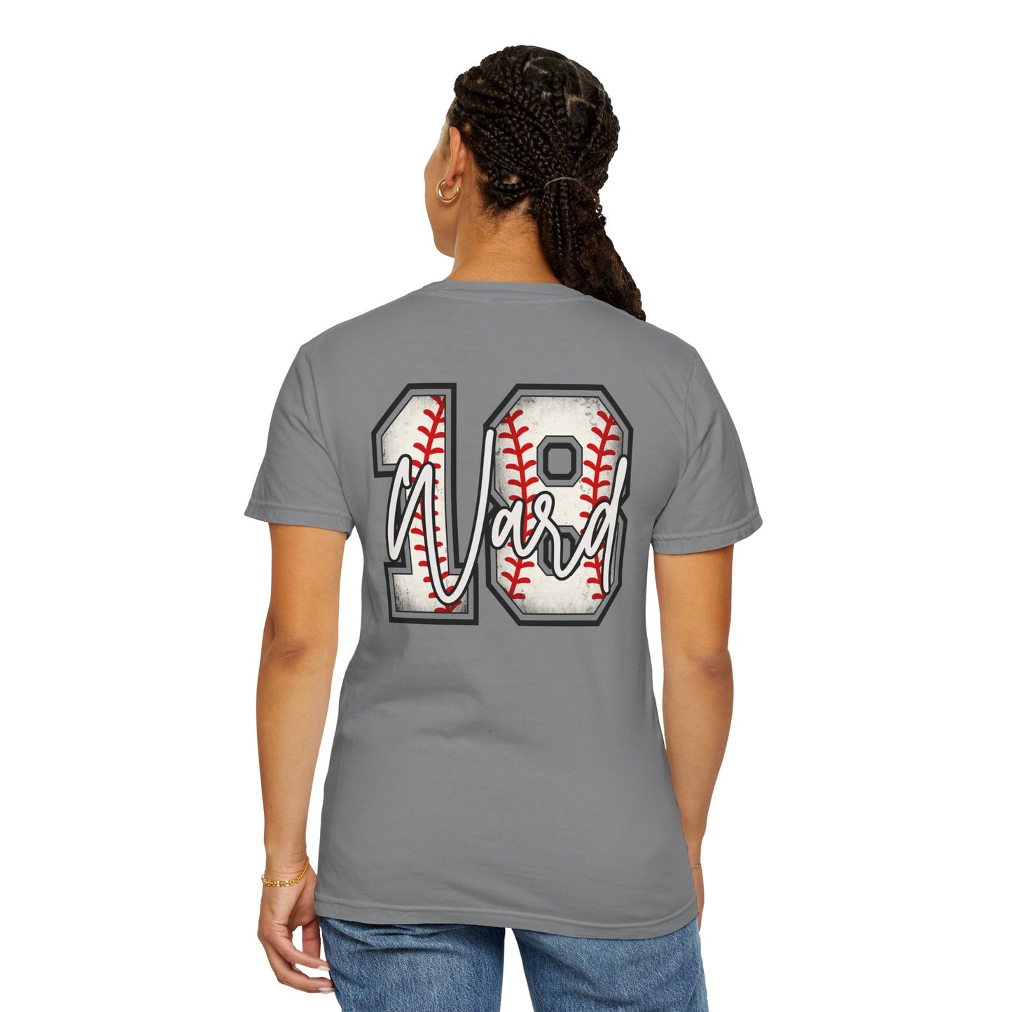 Personalized Vintage Baseball Mama Garment-Dyed Tee