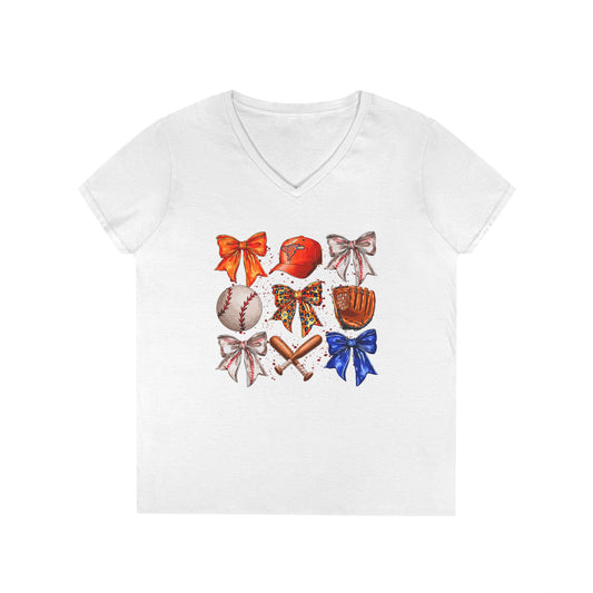 Women's Bolts + Bows V-Neck