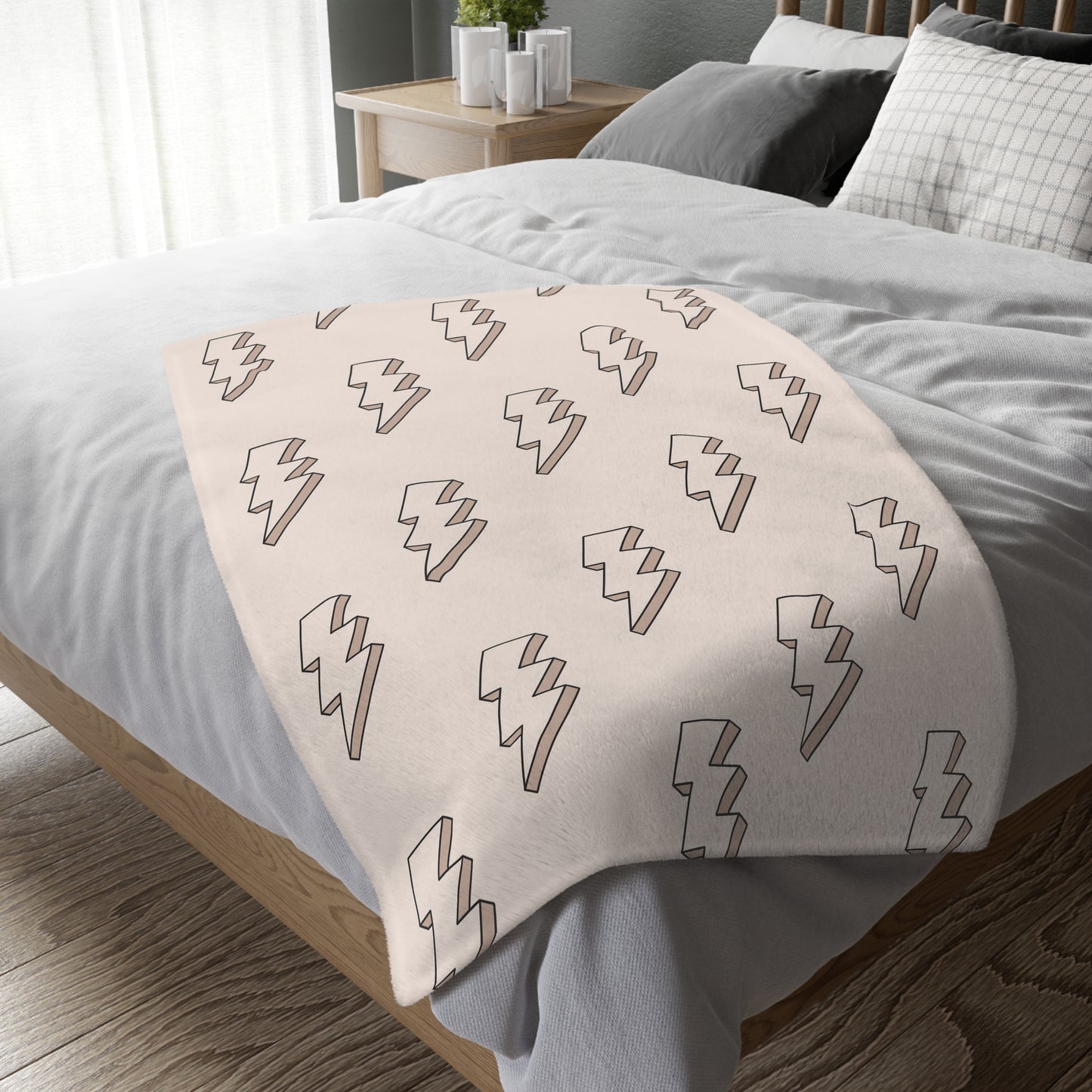 Cool Kid Bolt | Velveteen Minky Blanket (Two-sided print)