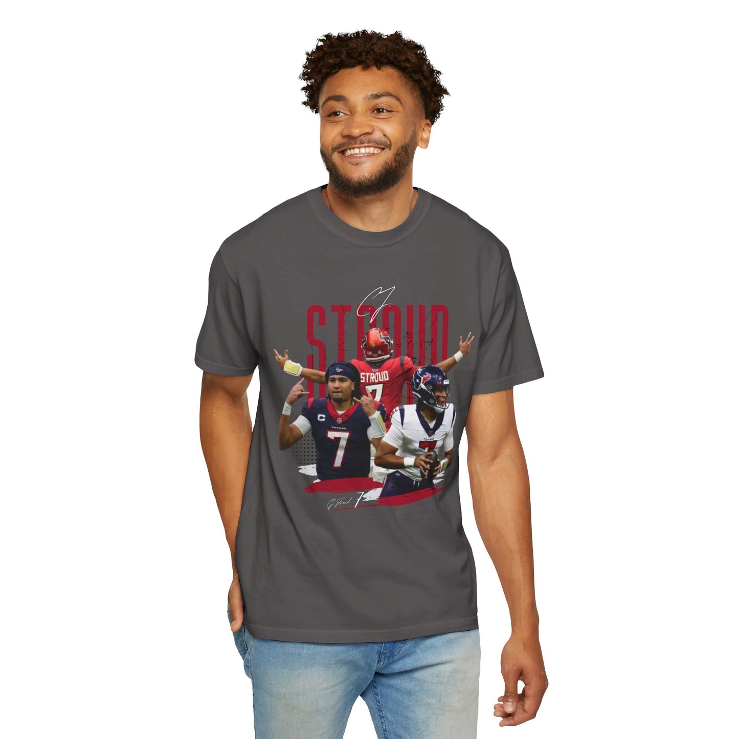 CJ Stroud | Texans | Unisex Garment-Dyed T-shirt