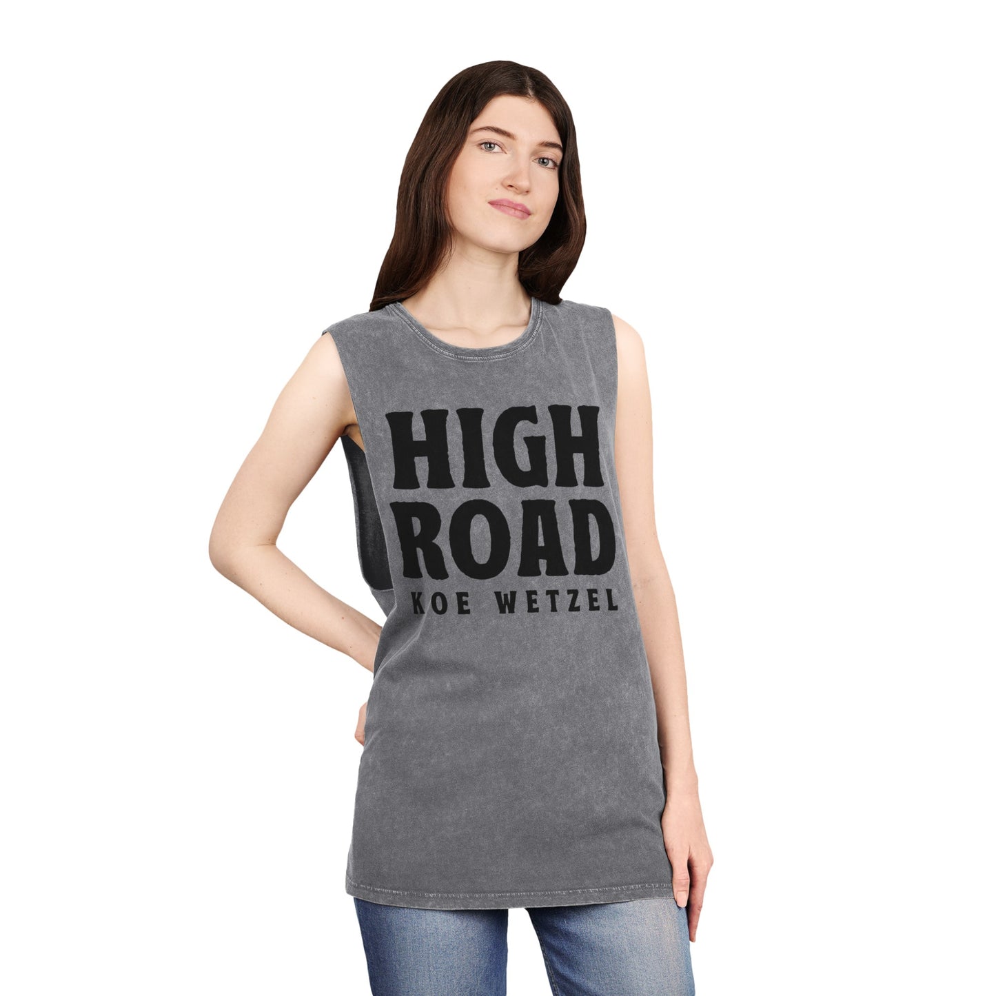 Koe Wetzel | High Road - Sh*t Show Ticket | Tour Tee | Adult Unisex Acid Wash Muscle Tank