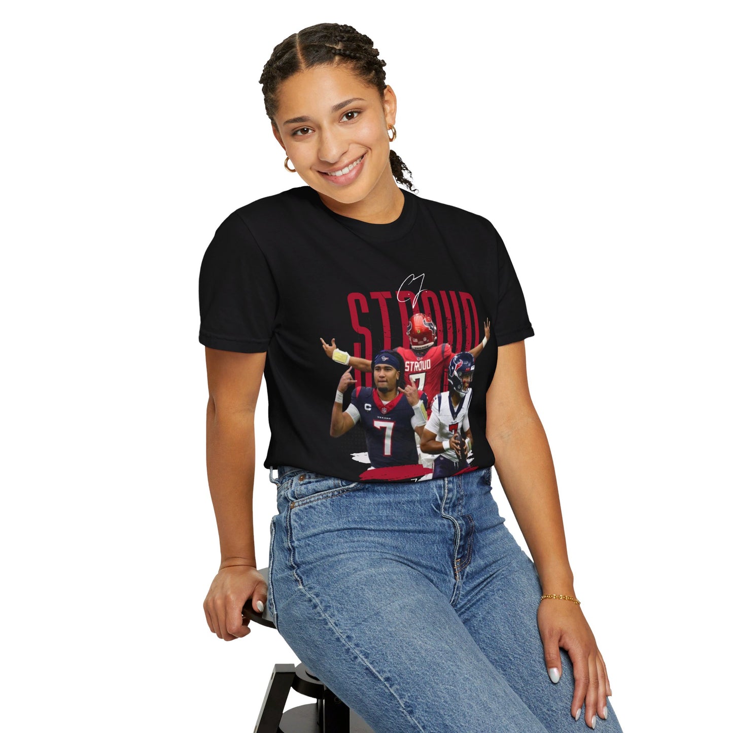 CJ Stroud | Texans | Unisex Garment-Dyed T-shirt