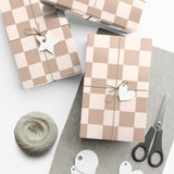 Neutral Check | Gift Wrap Papers | 2 size options