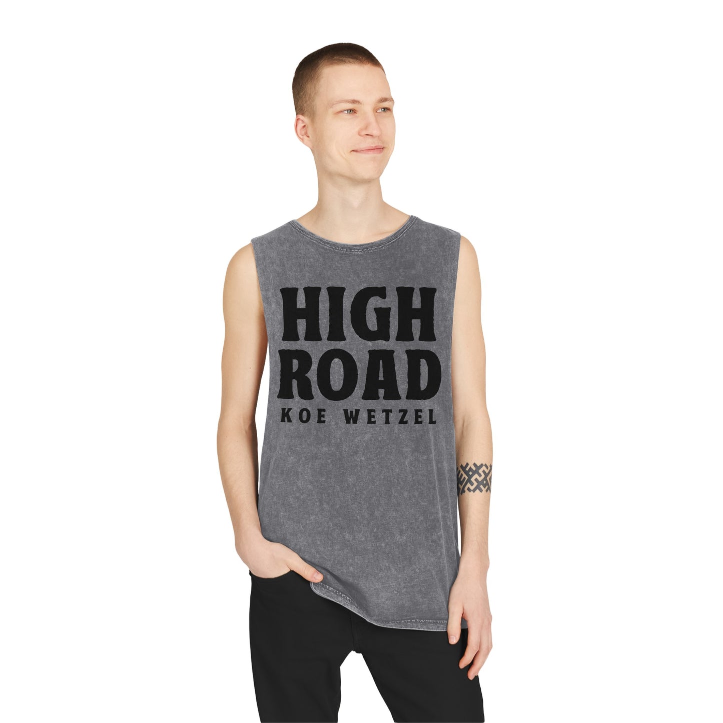 Koe Wetzel | High Road - Sh*t Show Ticket | Tour Tee | Adult Unisex Acid Wash Muscle Tank