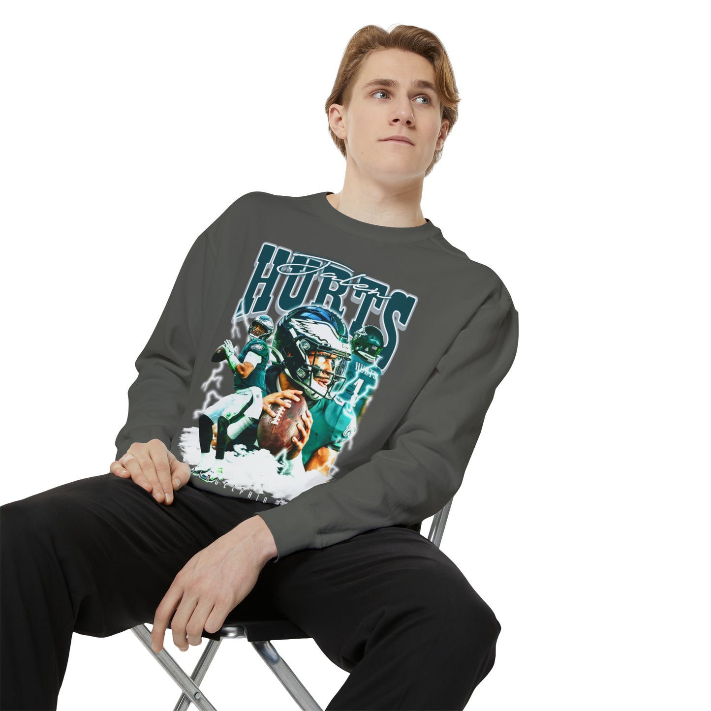 Jalen Hurts | Eagles | Unisex Comfort Colors Crewneck