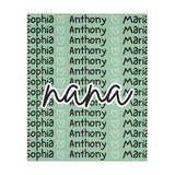 Minty Nonna | Personalized | Velveteen Minky Blanket (Two-sided print)