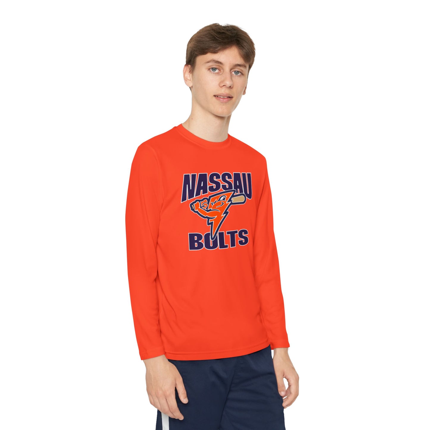 Personalized Bolts Youth Long Sleeve Dri-Fit Tee