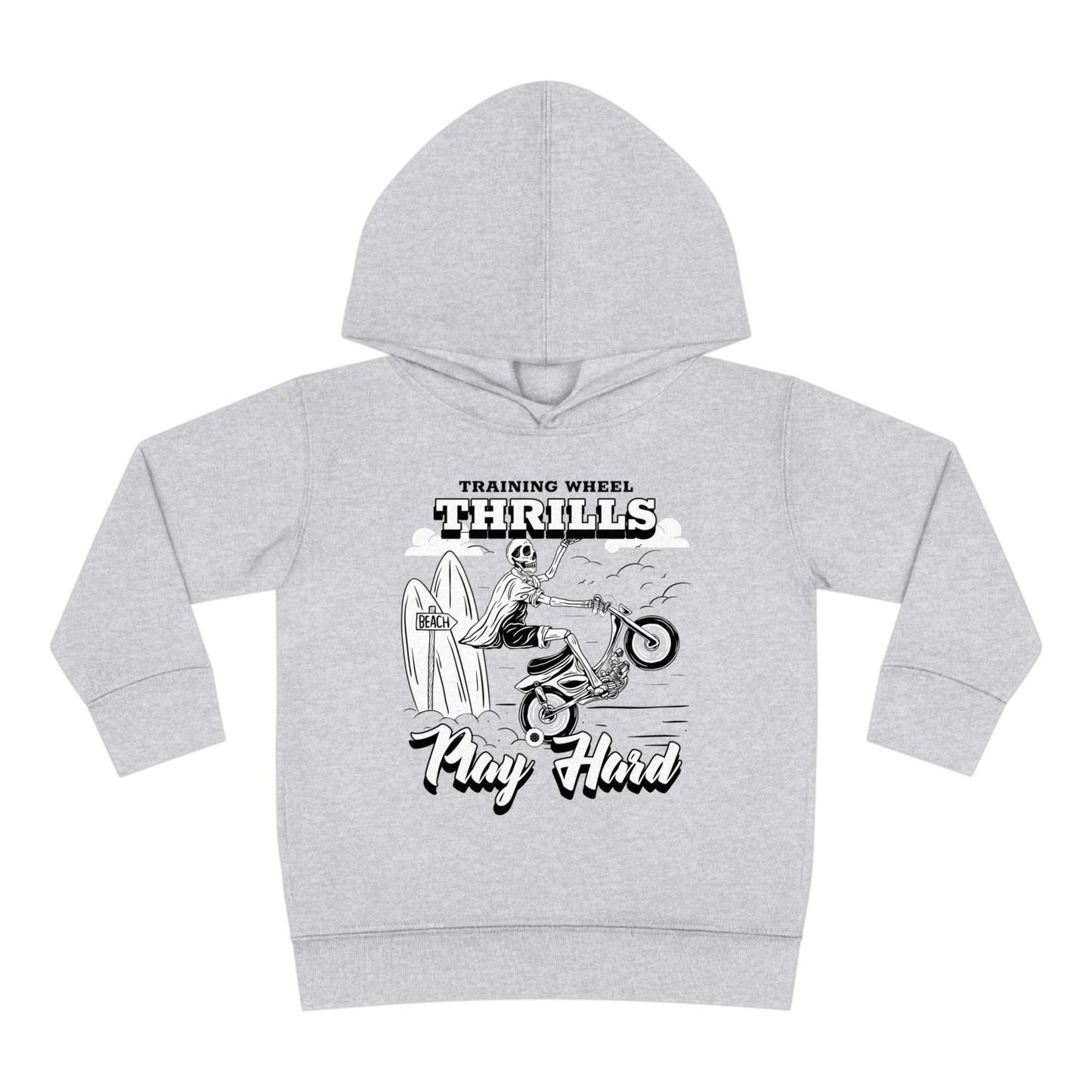 Training Wheels, Play Hard | Toddler Pullover Hoodie