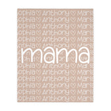 Neutral Mama | Personalized | Velveteen Minky Blanket (Two-sided print)