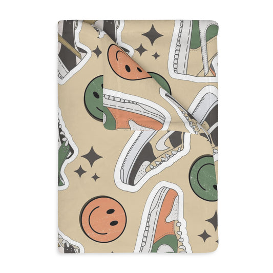 Happy Feet | Velveteen Minky Blanket (Two-sided print)