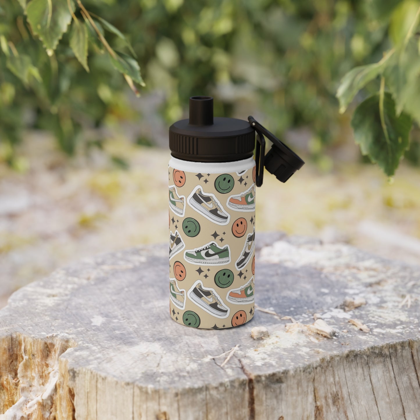 Happy Feet | Stainless Steel Water Bottle, Sports Lid