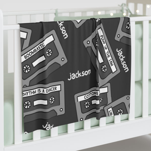 Mono 90s Tapes | Personalized | Baby Swaddle Blanket