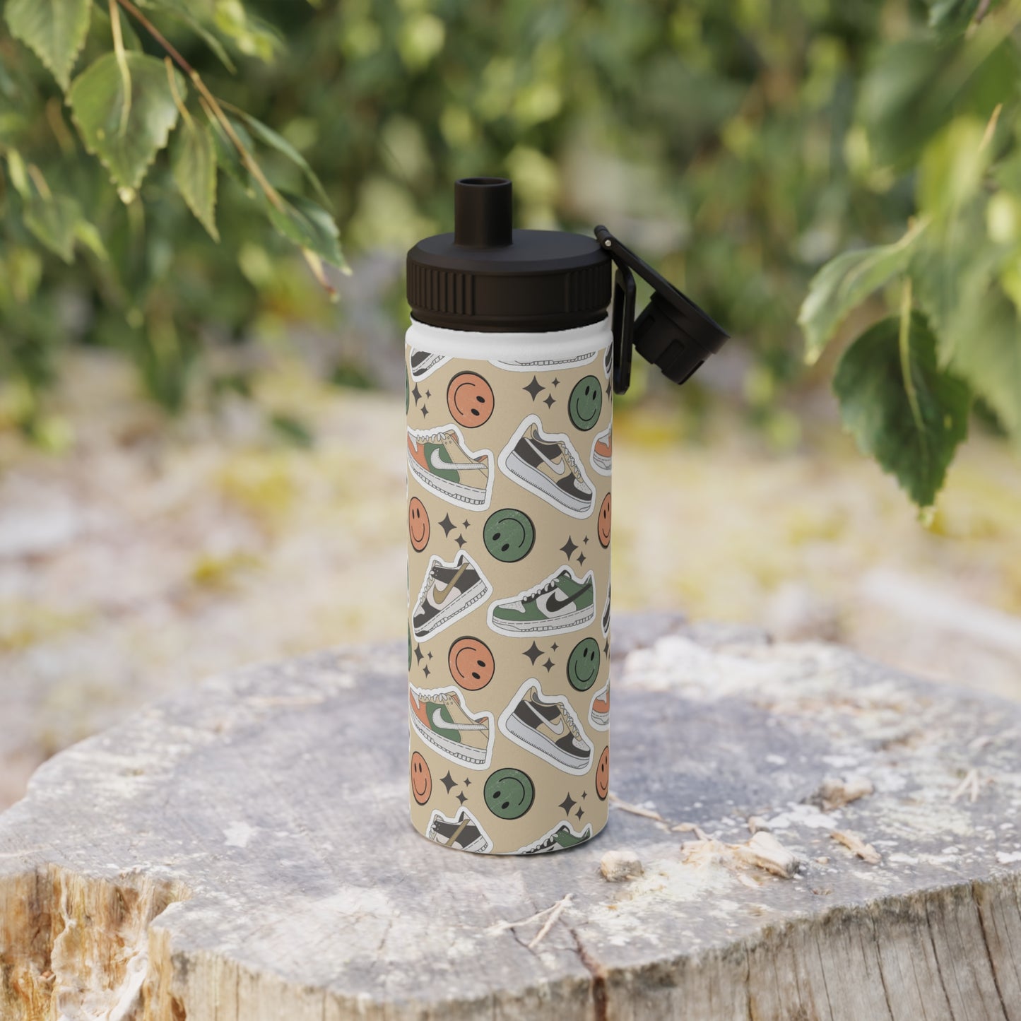 Happy Feet | Stainless Steel Water Bottle, Sports Lid