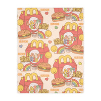 Happy Kid | Personalized | Velveteen Minky Blanket (Two-sided print)