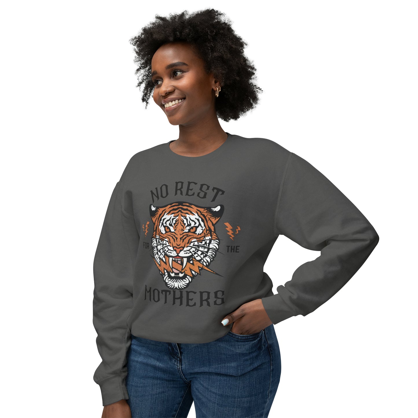 No Rest For The Mothers | Unisex Lightweight Crewneck Sweatshirt