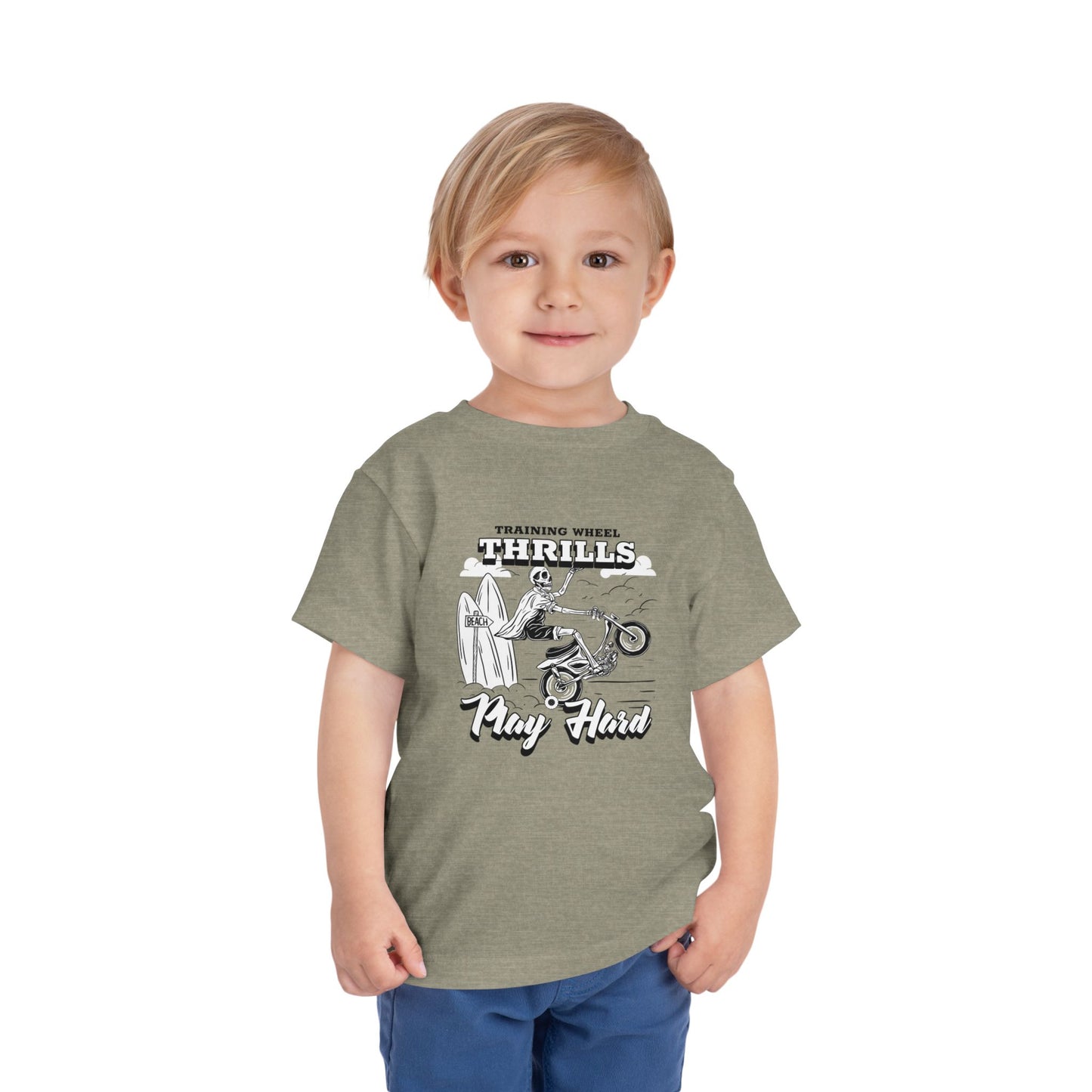 Training Wheels, Play Hard | Toddler Tee