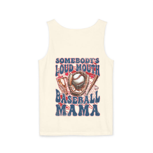 Personalized Loud Mouth Mama Garment-Dyed Tank