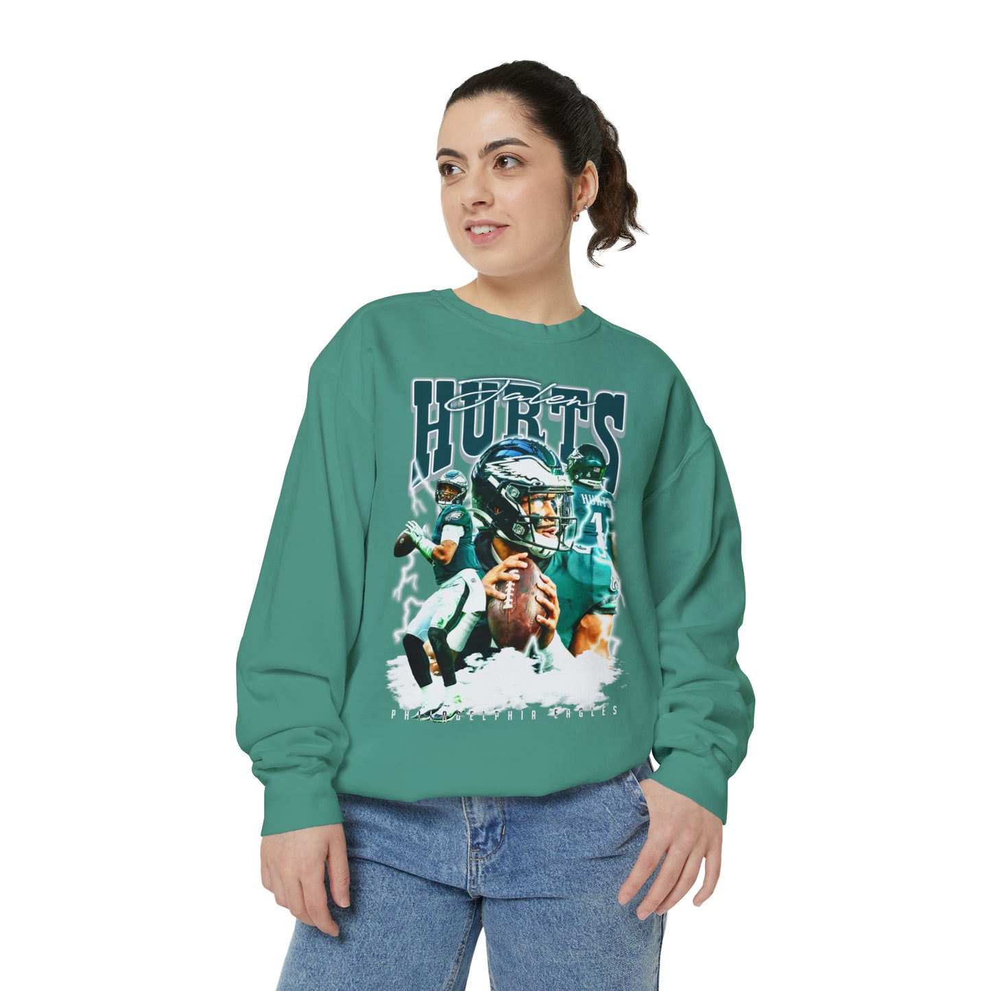 Jalen Hurts | Eagles | Unisex Comfort Colors Crewneck