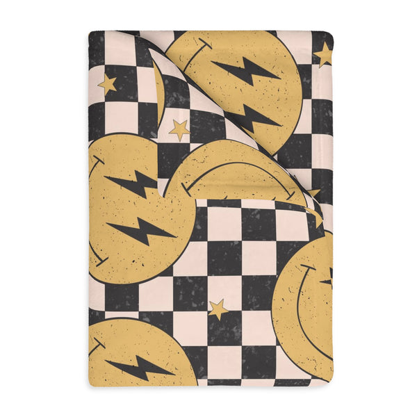 Bolt Face | Velveteen Minky Blanket (Two-sided print)
