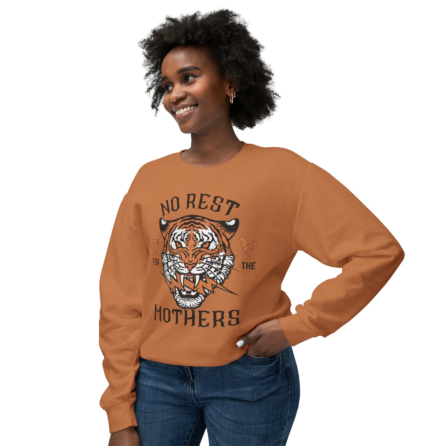 No Rest For The Mothers | Unisex Lightweight Crewneck Sweatshirt