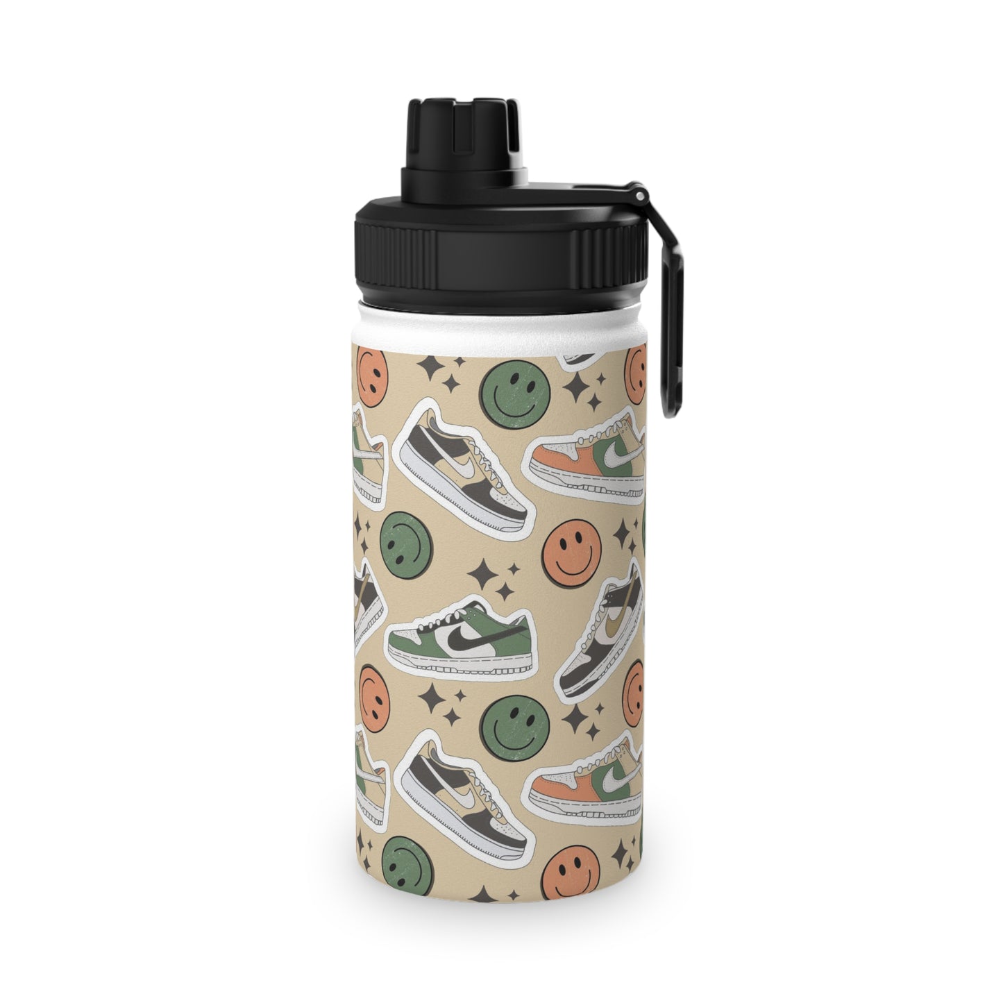 Happy Feet | Stainless Steel Water Bottle, Sports Lid